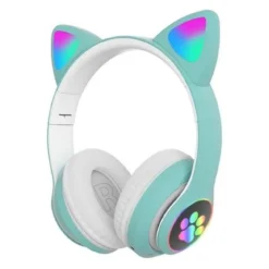 Auriculares Orejas De Gato Bluetooth Turquesa