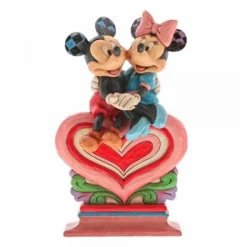 Enesco Figuras Mickey Y Minnie Sobre Corazón 22 Cm