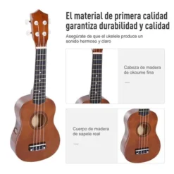 Homcom - Ukelele Soprano 21" Madera Marrón -LEXIBOOK || Harry Potter || Robotime Ventas medias 1764