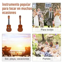 Homcom - Ukelele Soprano 21" Madera Marrón -LEXIBOOK || Harry Potter || Robotime Ventas medias 1765