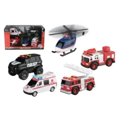 EZ Drive - Set 5 Vehículos De Emergencias Con Luz Y Sonido