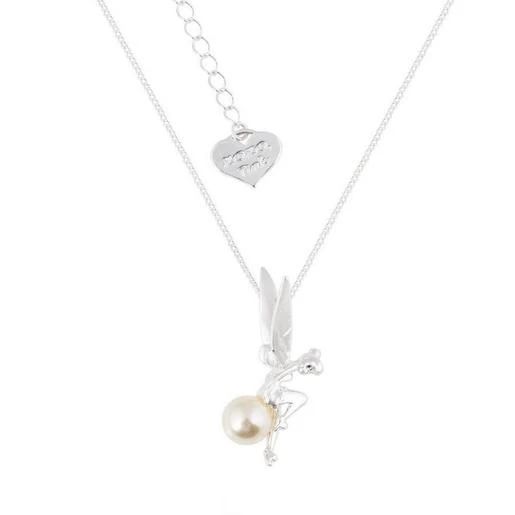 Disney - Campanilla - Colgante Con Perla Chapado En Oro Blanco 1 Disney - Campanilla - Colgante Con Perla Chapado En Oro Blanco