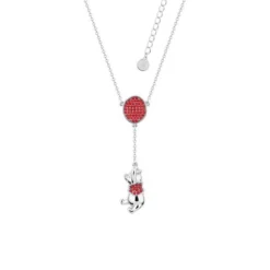 Winnie The Pooh - Globo - Colgante Bañado En Oro Blanco