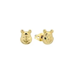 Disney - Winnie The Pooh - Pendientes Baño De Oro
