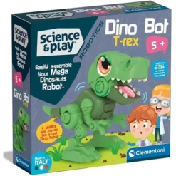 Clementoni - Robot T-Rex Para Montar Y Aprender Robótica Infantil, Juguete Educativo ㅤ
